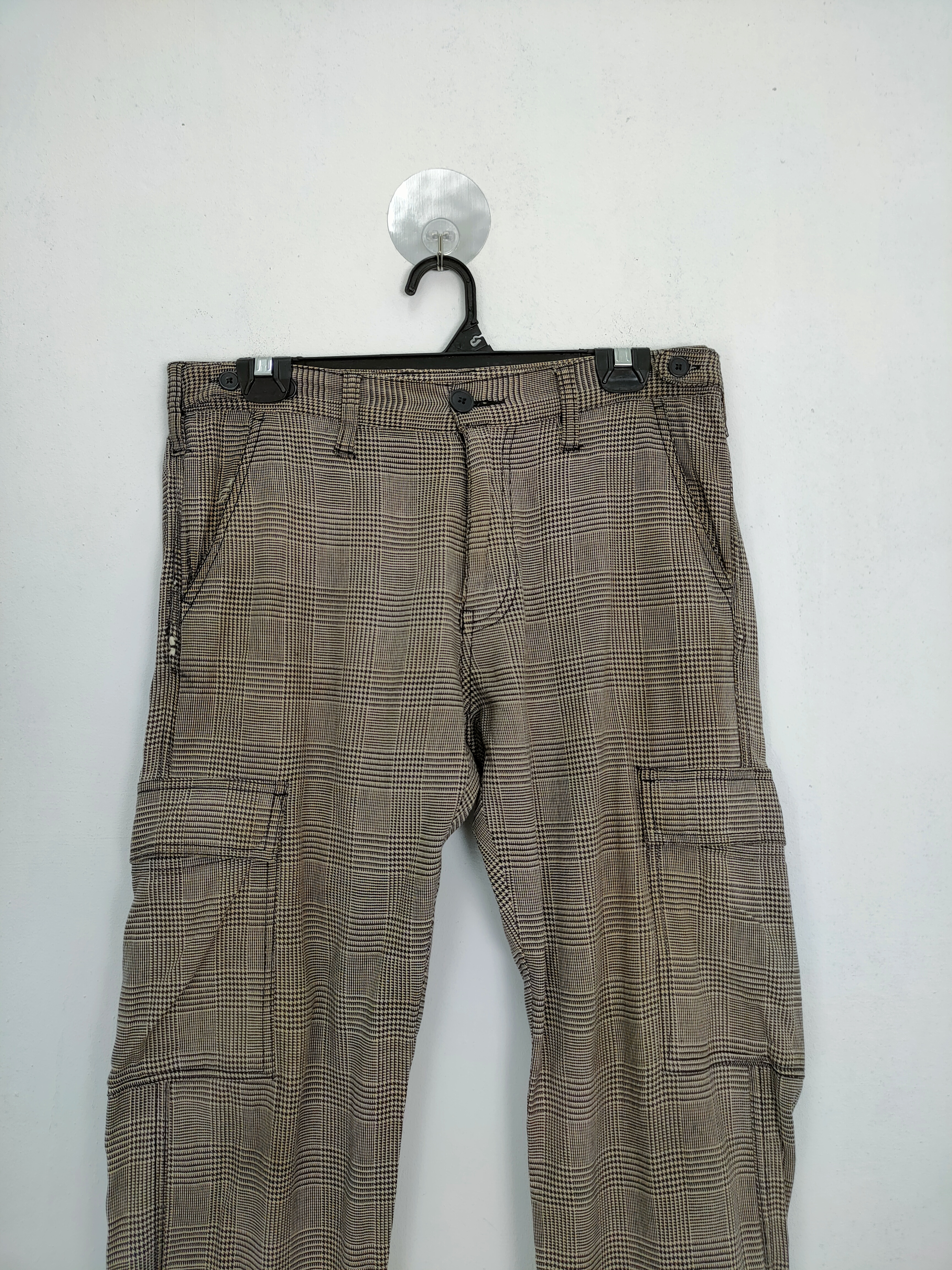 Designer - Global Work Checkered Tartan Cargo Pants - 4