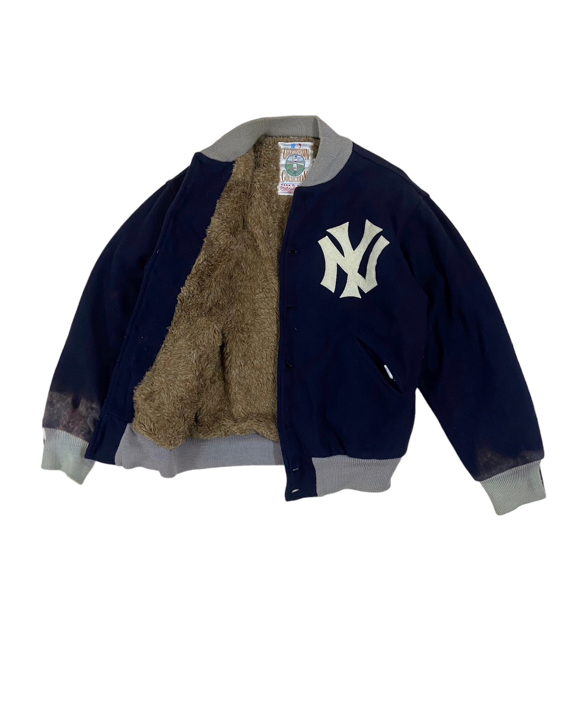 Other Designers Mitchell & Ness - Vintage 1939 New York Yankees Wool Jacket  Furry MLB Rare, sevenaprilstore