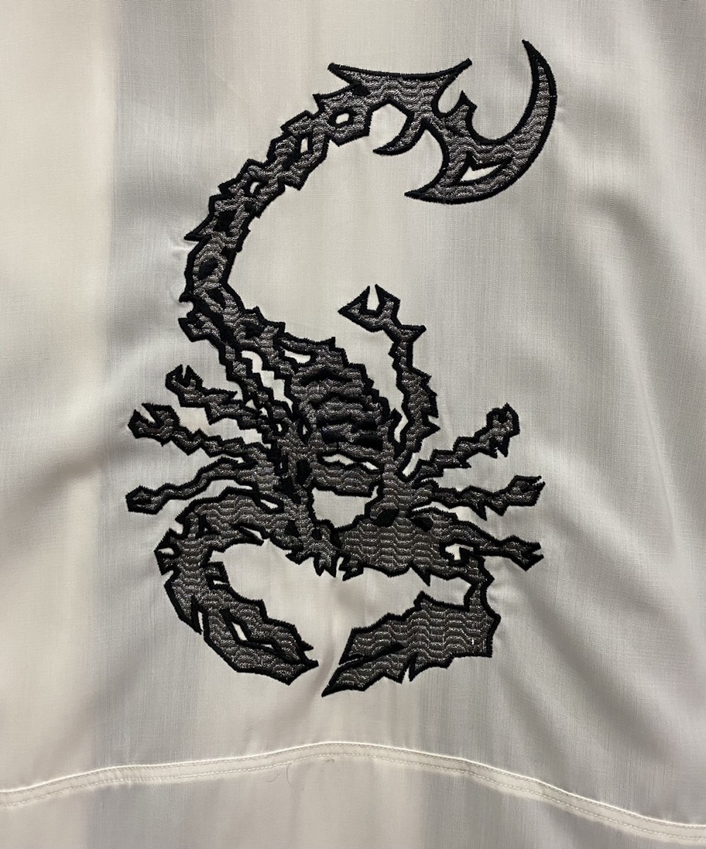 Japanese Brand - Modern Kimono Cardigan Embroidery Scorpion Logo - 9