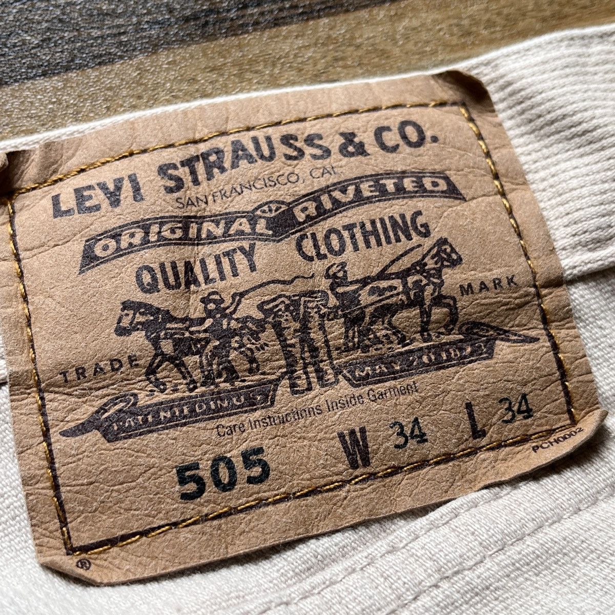 Levi's 505 Vintage Clothing Denim Distressed Ripped - 14