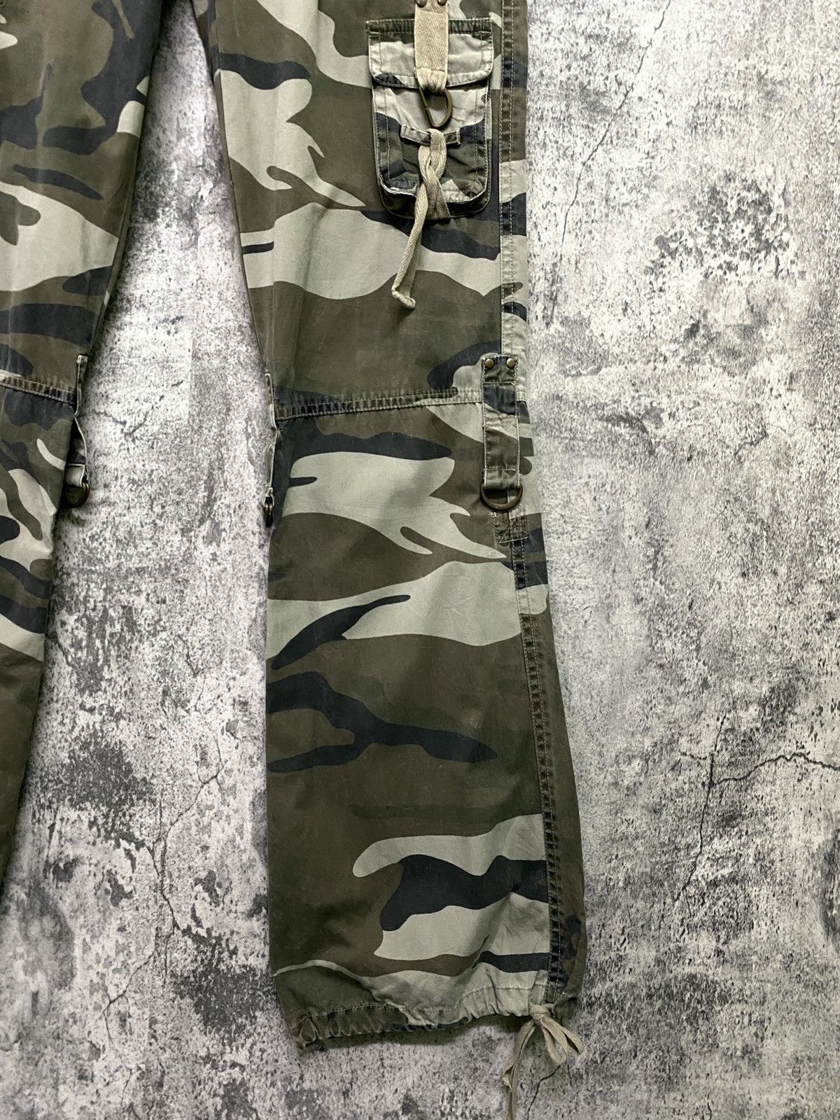 Military - Japan Camo Tactical Multipocket Low Rise FLARE Pants - 7