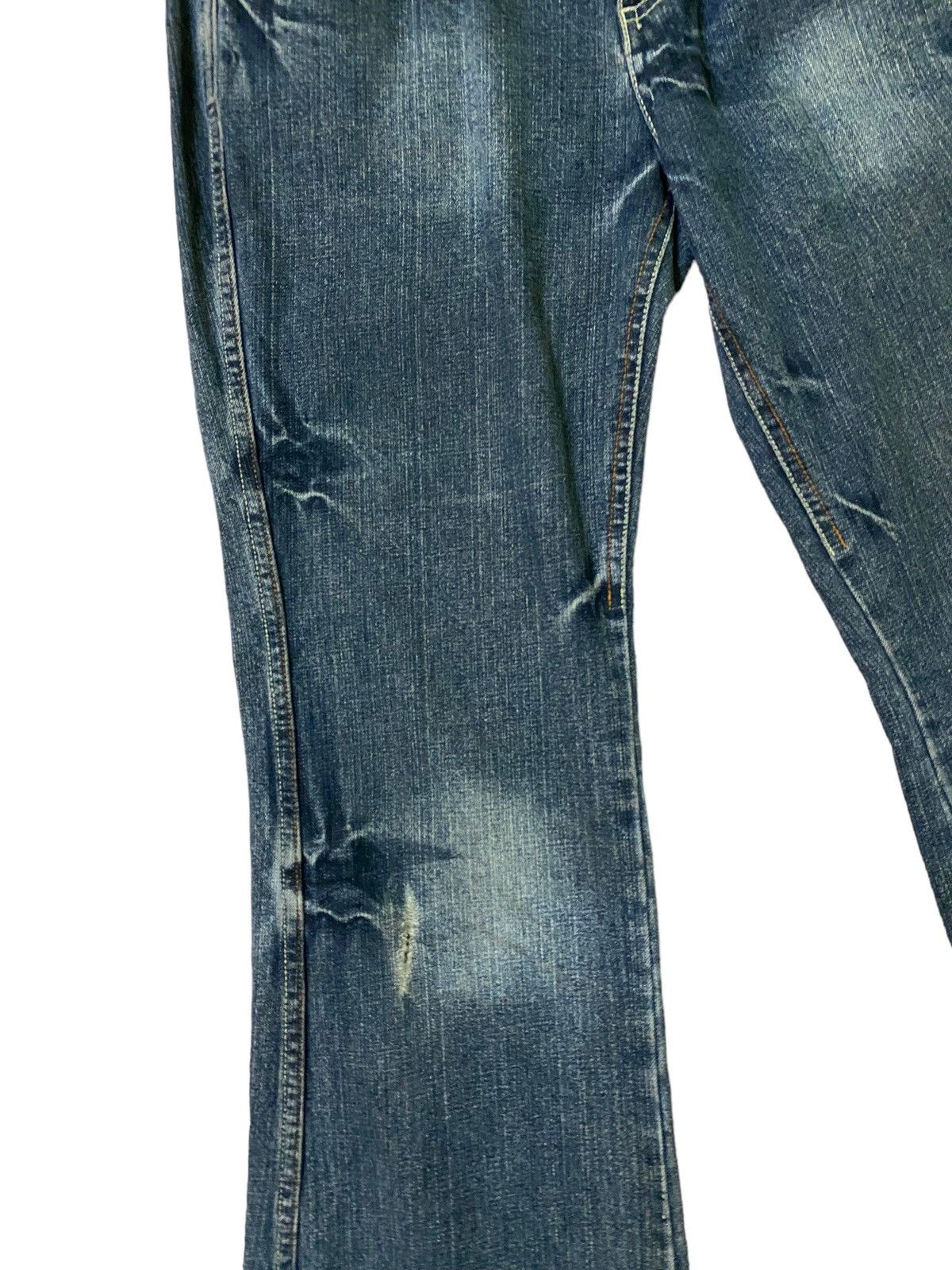 Vintage - FLARED💥 Indecent Leather Backpocket ClawMark Bootcut Denim - 8