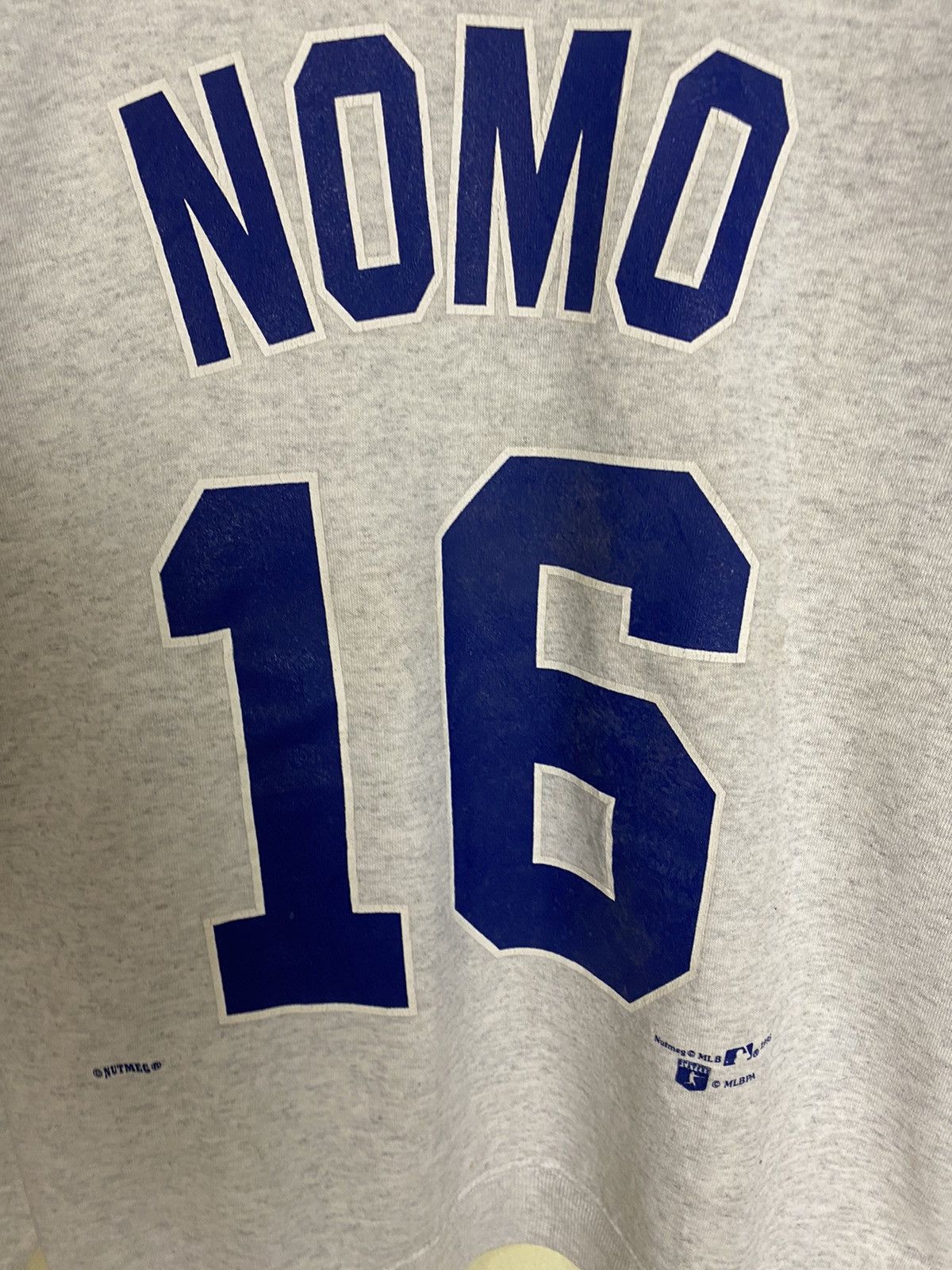 Vintage 95 Nutmeg LA Dodgers Hideo Nomo 16 Sweatshirt - 7