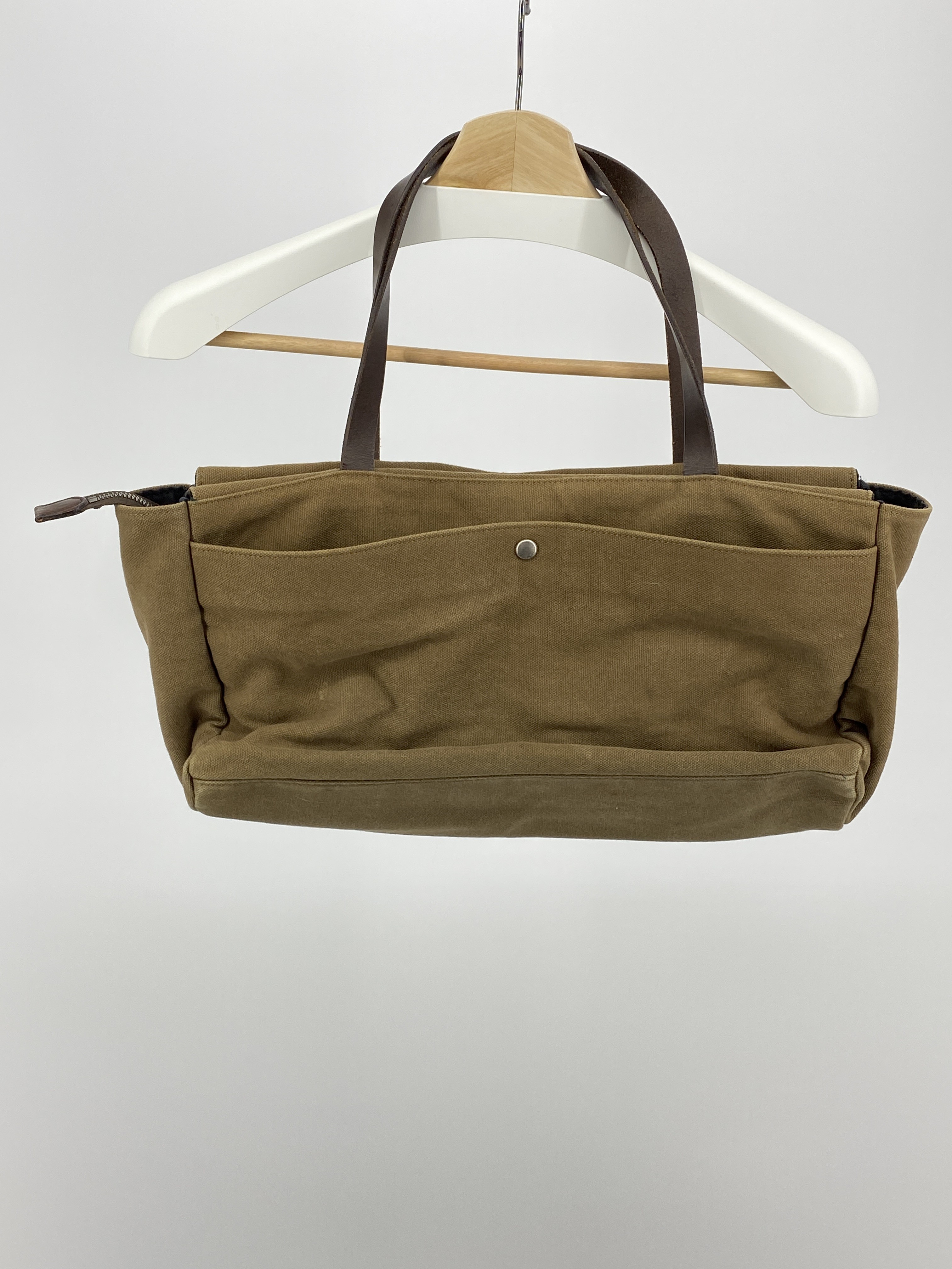 Canvas Leather Satchel Bag - 2