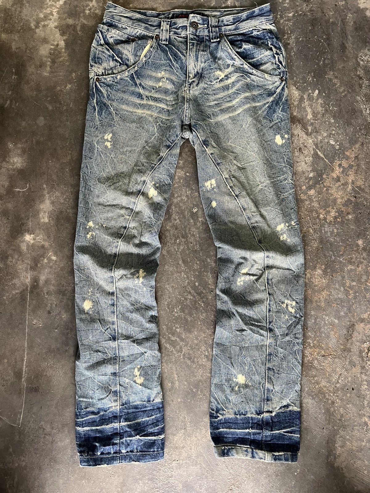 💥Vintage Distressed Banana Cut Denim - 2