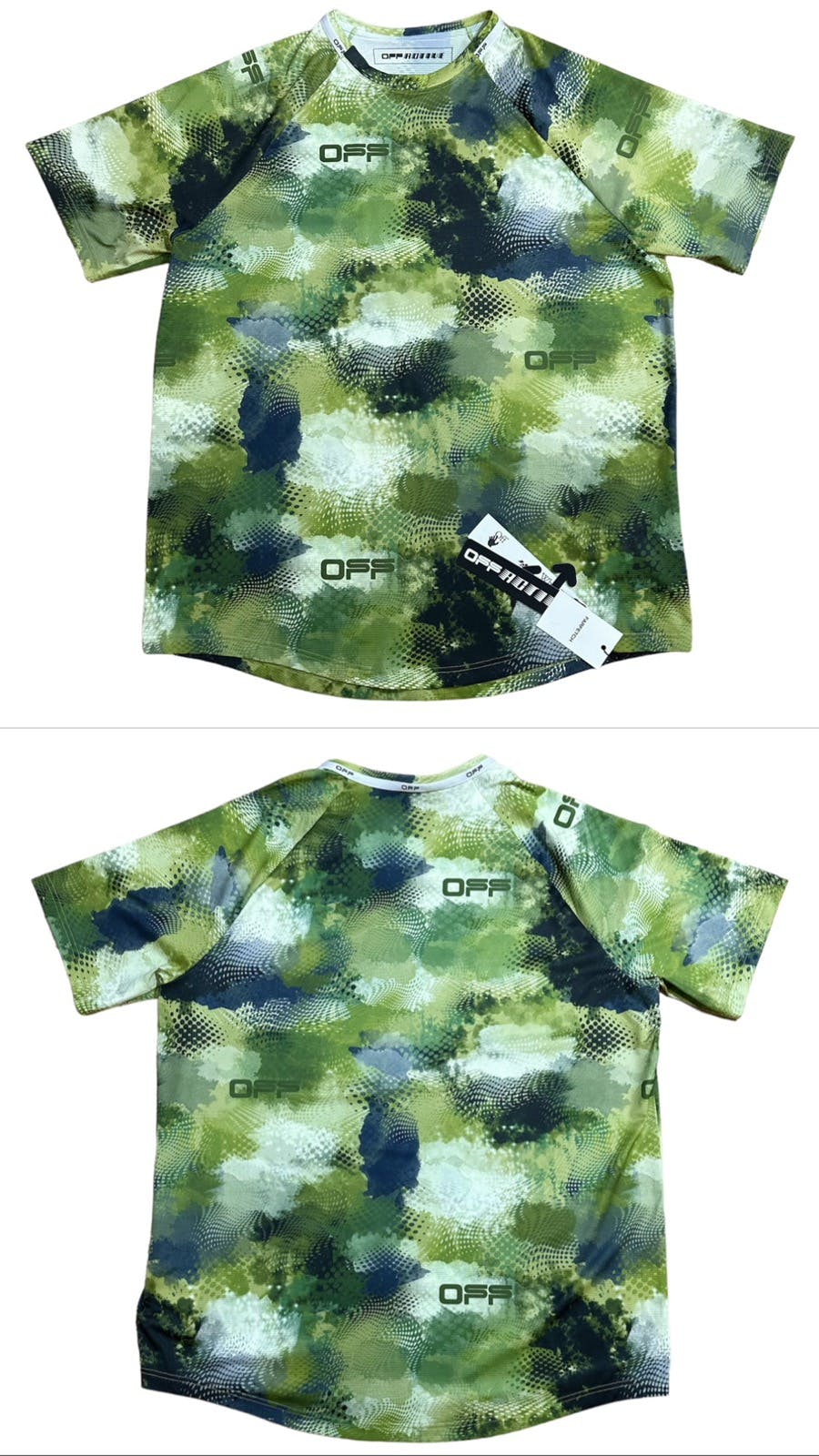 Off White Active Camo Print Jersey - 1