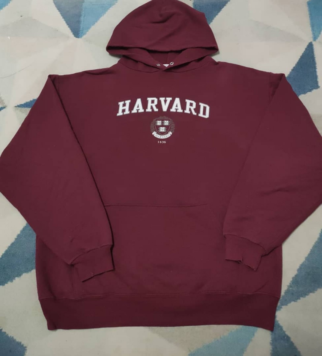 Collegiate - Vintage Harvard University Hoodie - 1