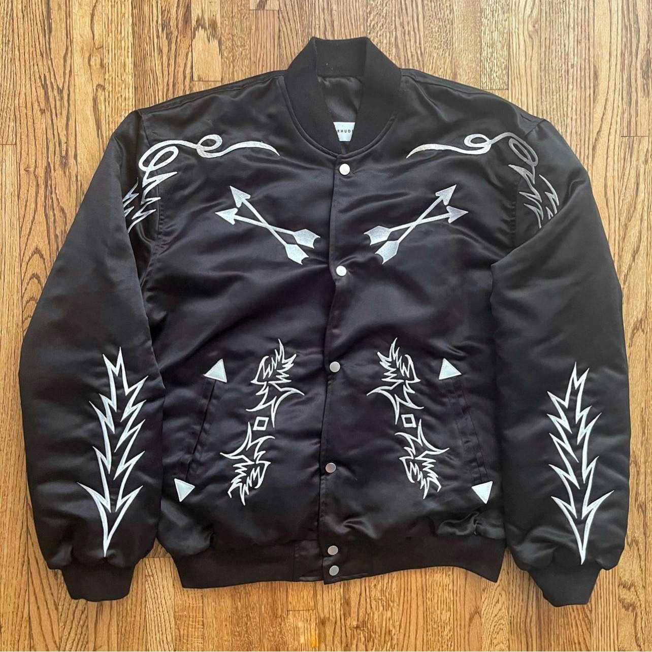 Rhude Embroidered Silk Western Bomber - 1