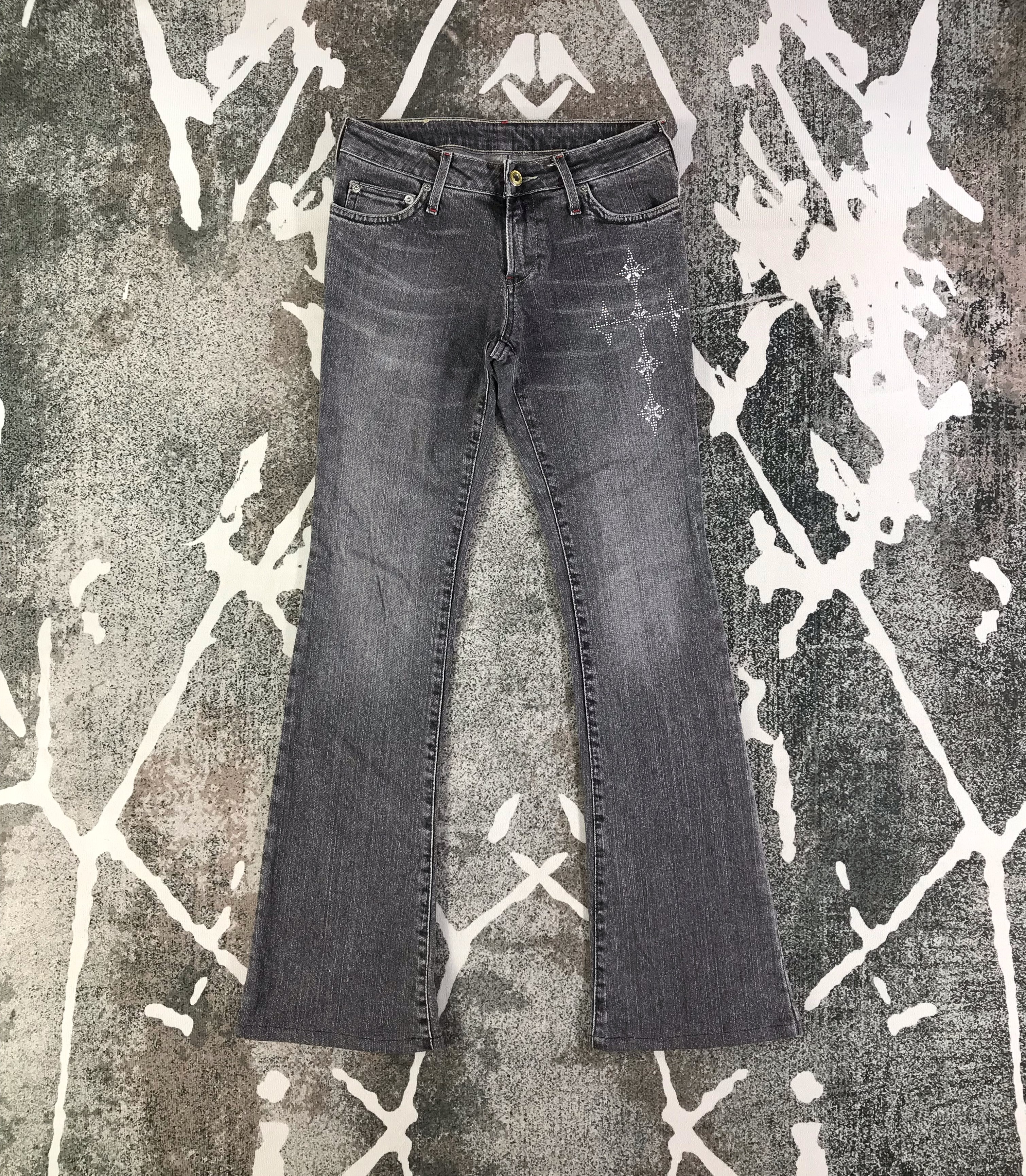 Other Designers Japanese Brand - Cimarron Faded Black Flared Denim