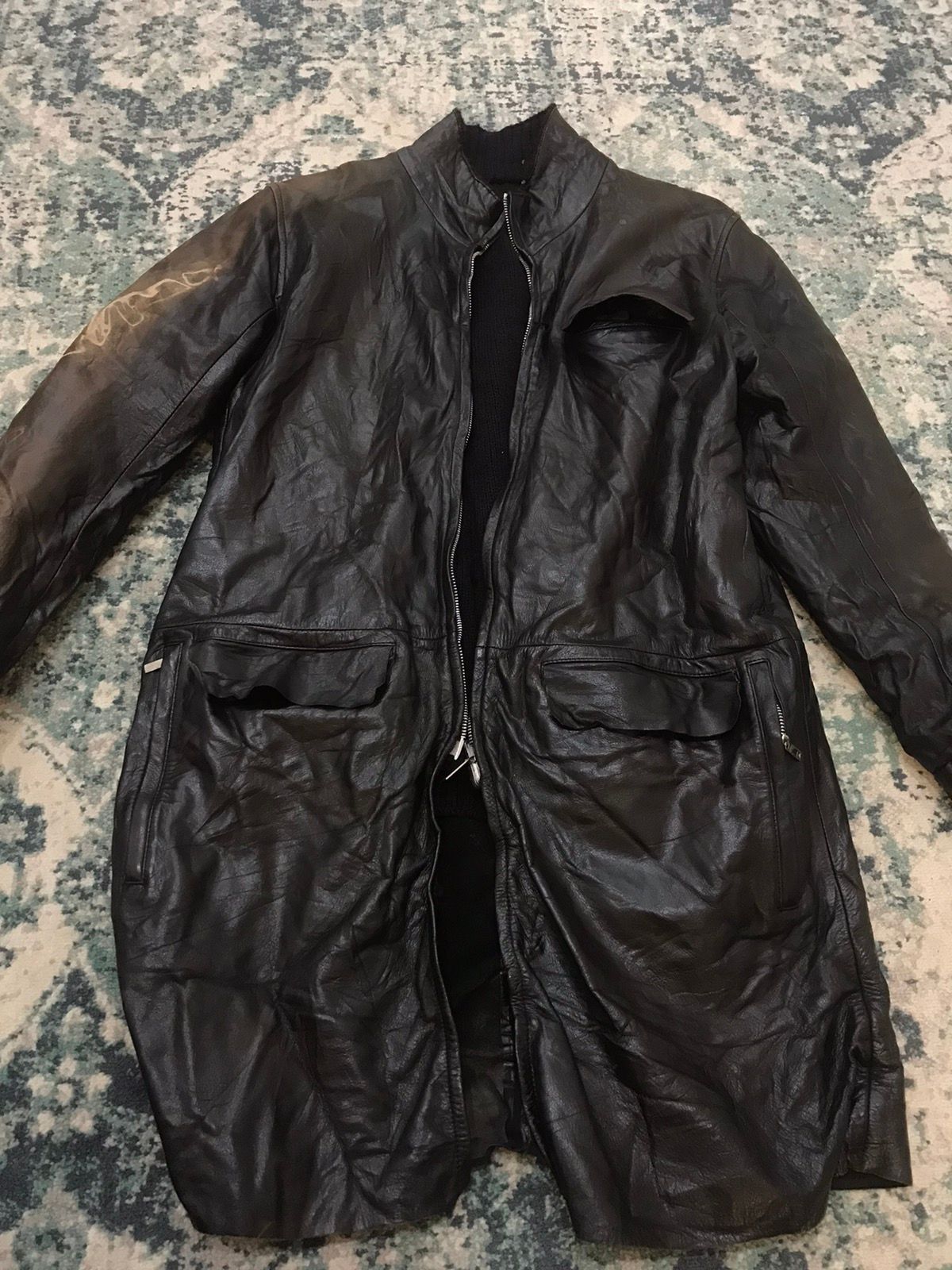 AW99 Undercover Ambivalence Cow Leather Coat - Size Medium - 14