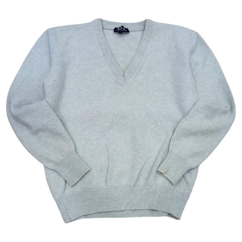 A.P.C. × Designer - A.P.C. Made in Italy Wool V-Neck Sweater - 1