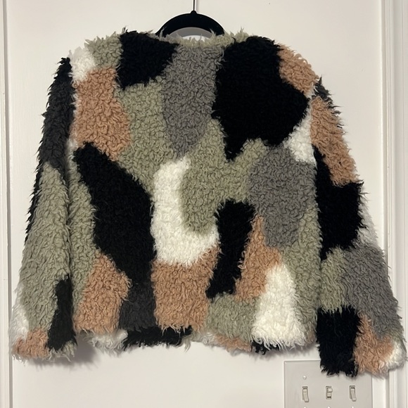 1. State - 1.STATE Patchwork Faux Fur Shaggy Jacket - 10