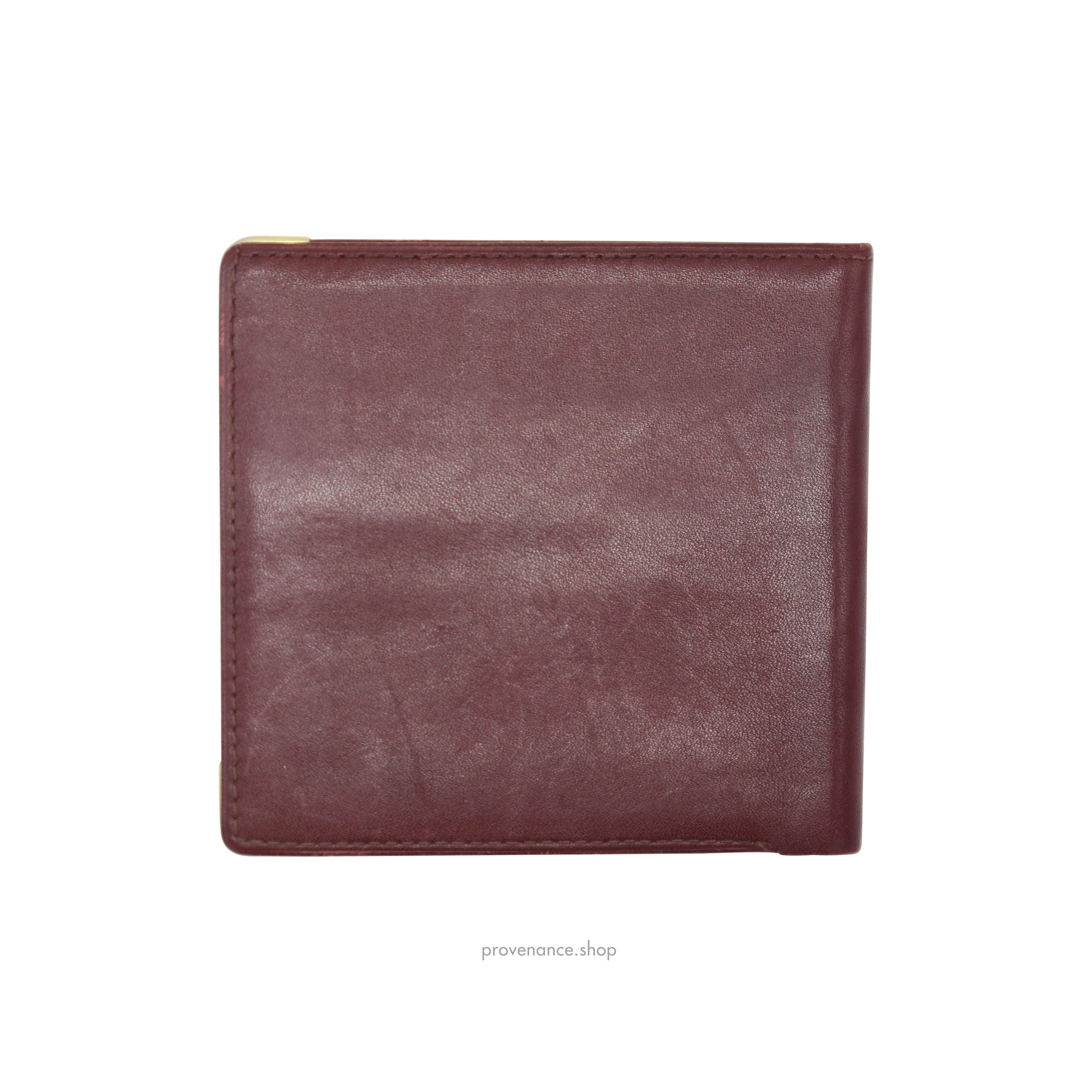 Cartier Bifold Wallet - Burgundy Calfskin Leather - 2
