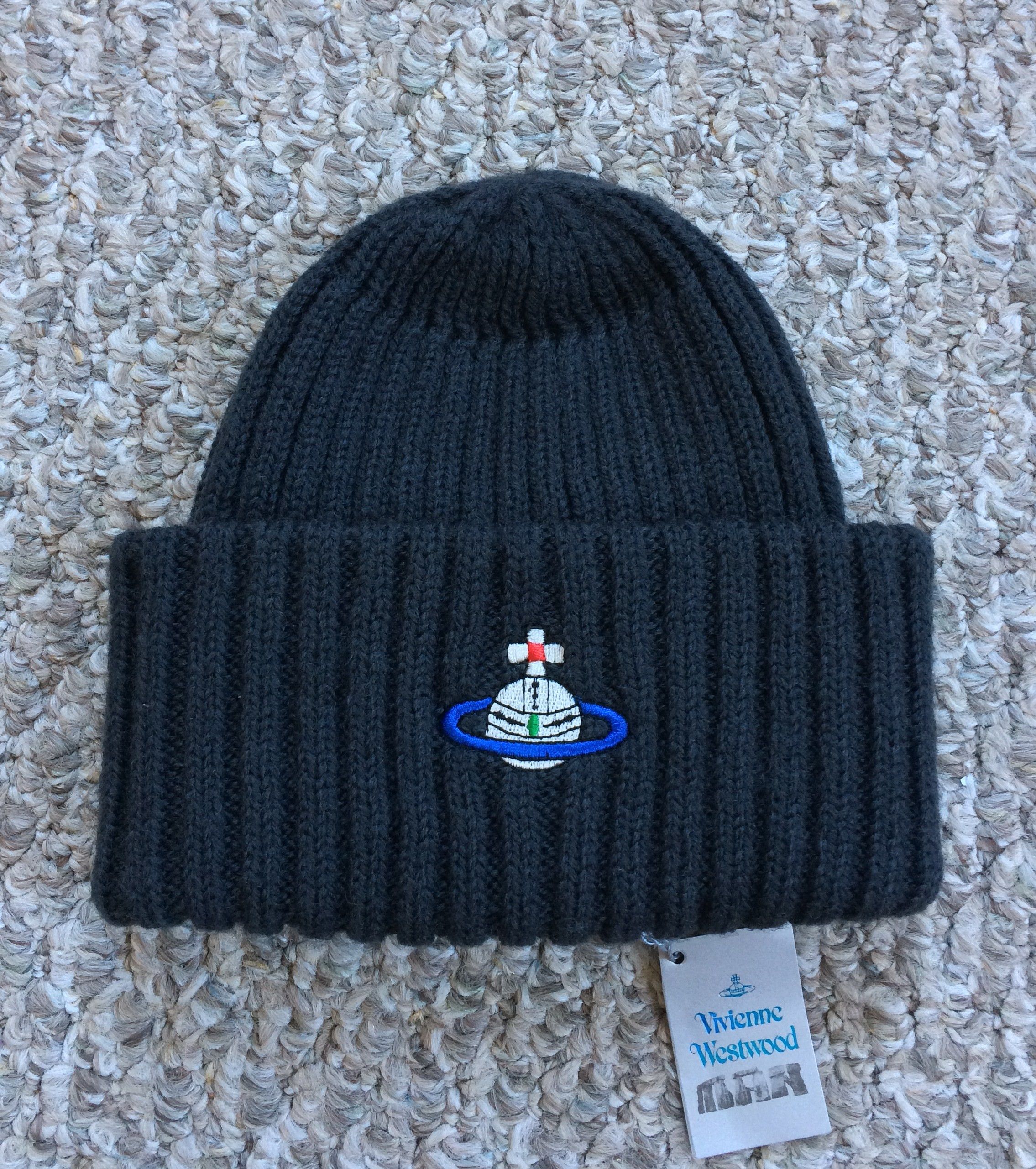 NEW Vivienne Westwood Orb Beanie - 1