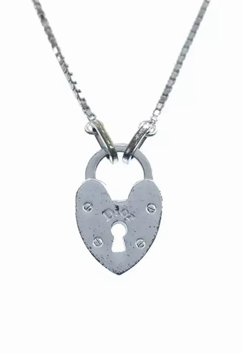 Silver Lock Necklace - 1