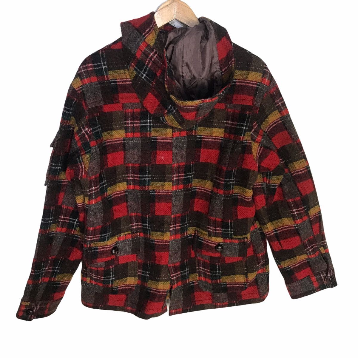 Japanese Brand - Drug store’s check hooded wool jacket - 2