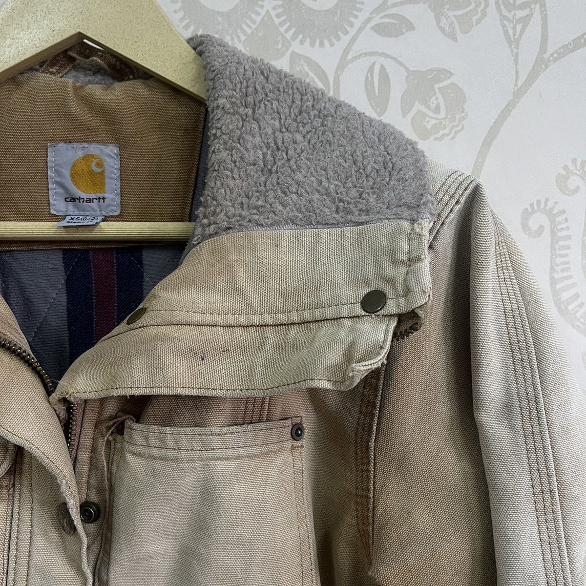 Vintage - Carhartt Blanket Jacket Distressed Workers Denim Jacket - 6
