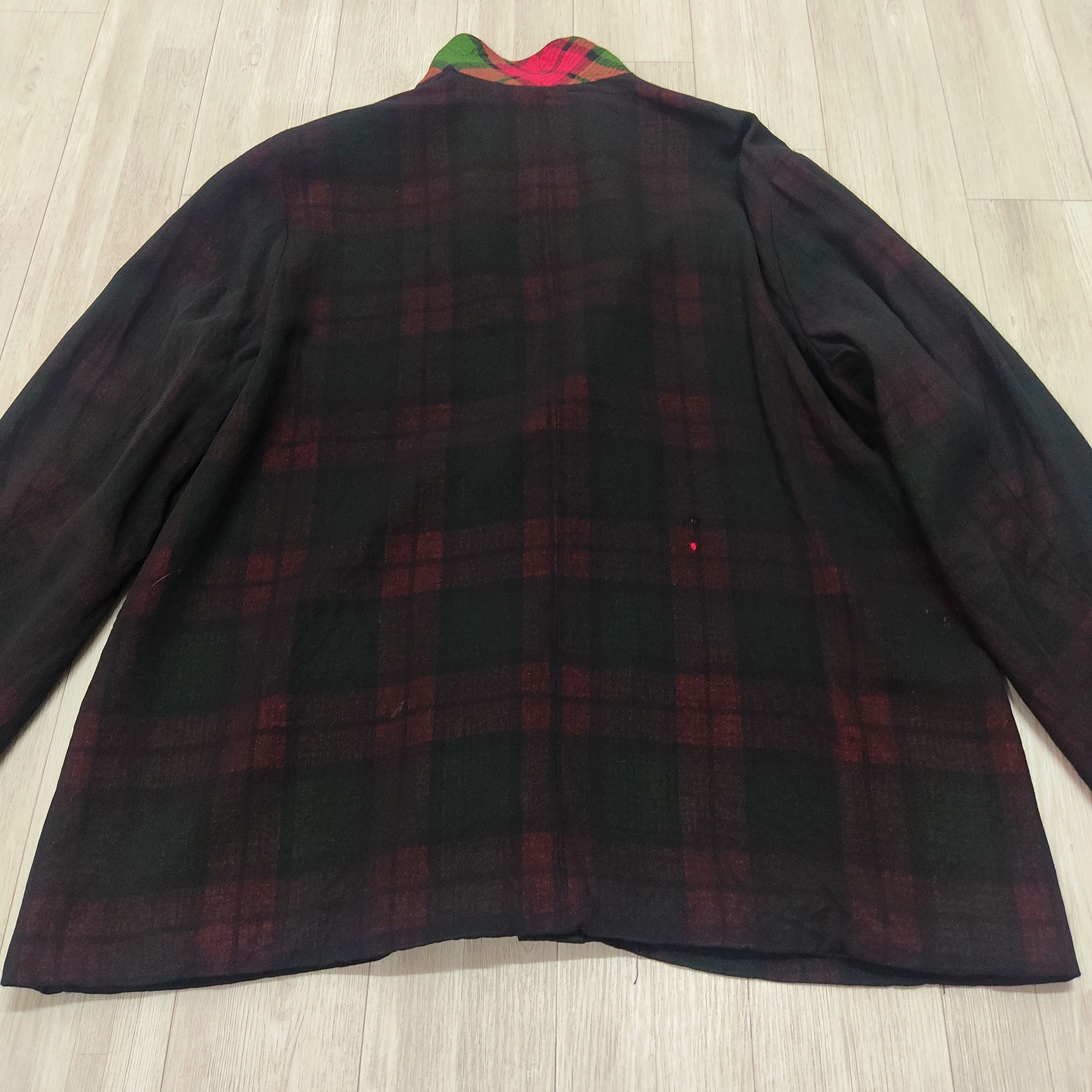 YOHJI YAMAMOTO Madras Check Oversized Blazer Jacket - 19