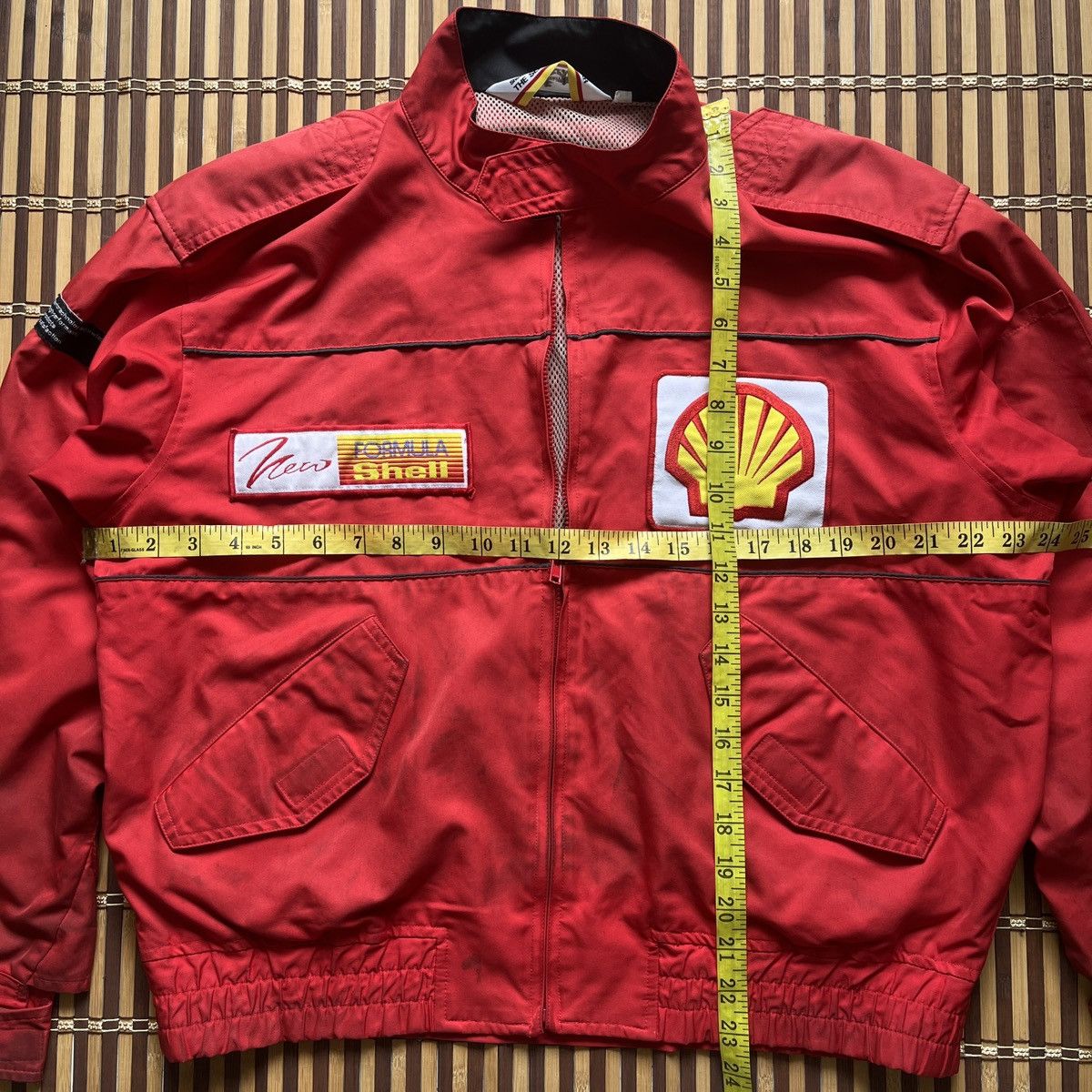 Vintage Japan Formula 1 Shell Workers Dirty Bomber Jacket - 15