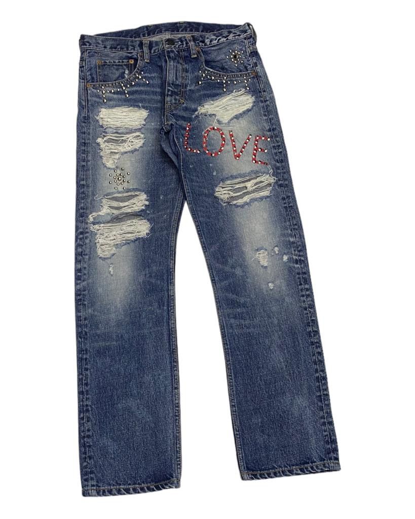 Archival Clothing - 🔥SKULL RIPPED RNA INC DISTRESSED DENIM UNDERCOVER DEISGN - 6