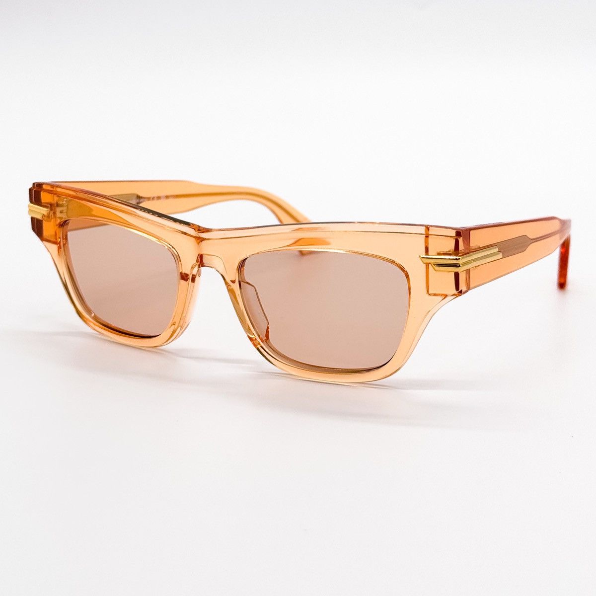 NEW BOTTEGA VENETA BV1122S 007 ORANGE WOMEN SUNGLASSES - 3