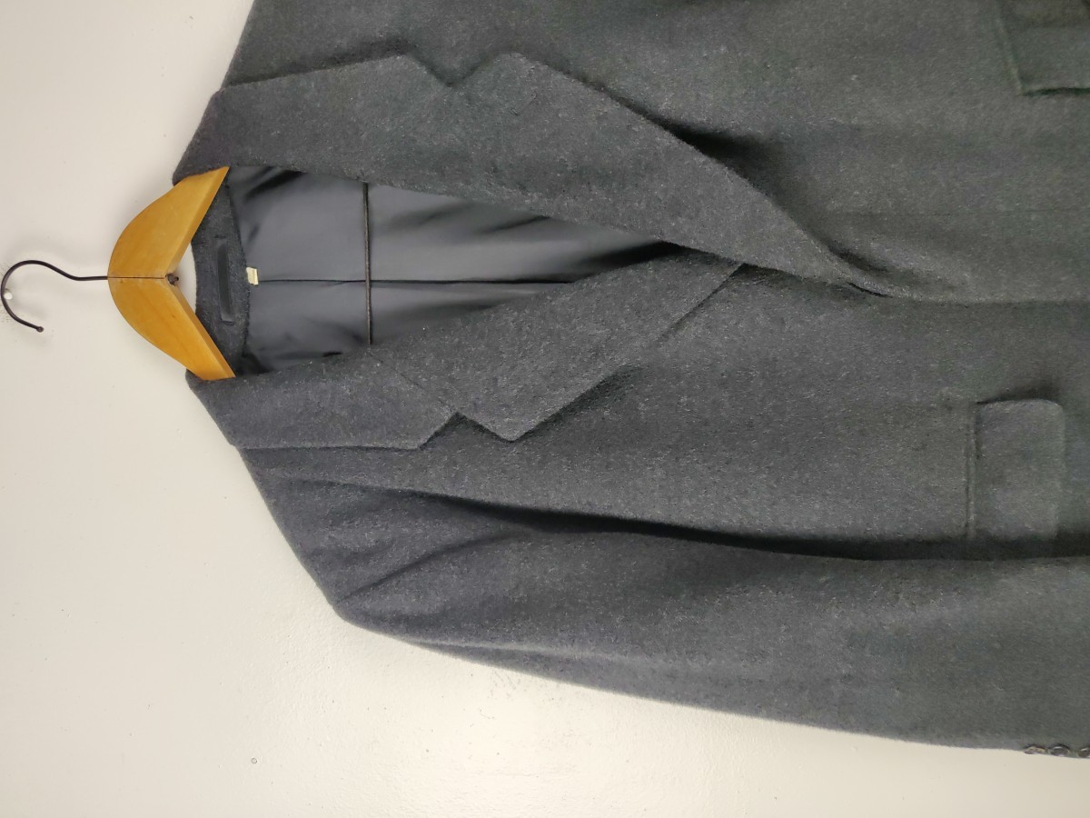 Vintage - YSL Diffusion Hommes Long Coat Wool Overcoat - 4