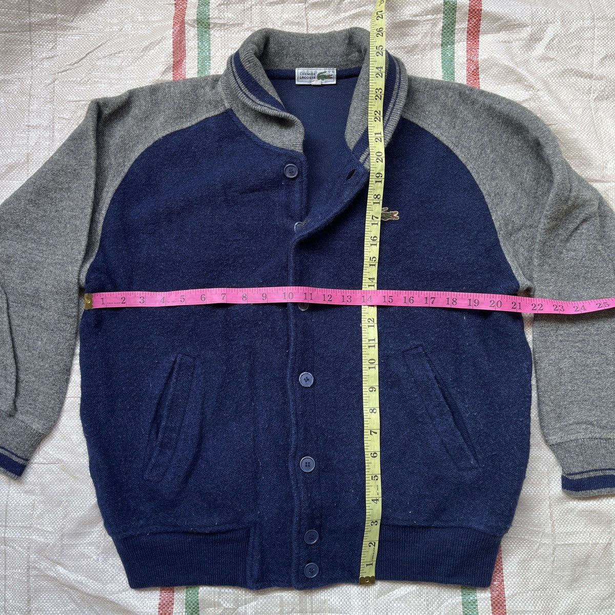 Bomber Style Jacket Lacoste Vintage 80s Sweater Japan - 4
