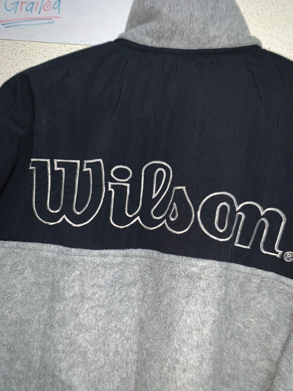 Vintage Wilson embroidered logo Half Zipper Fleece - 7
