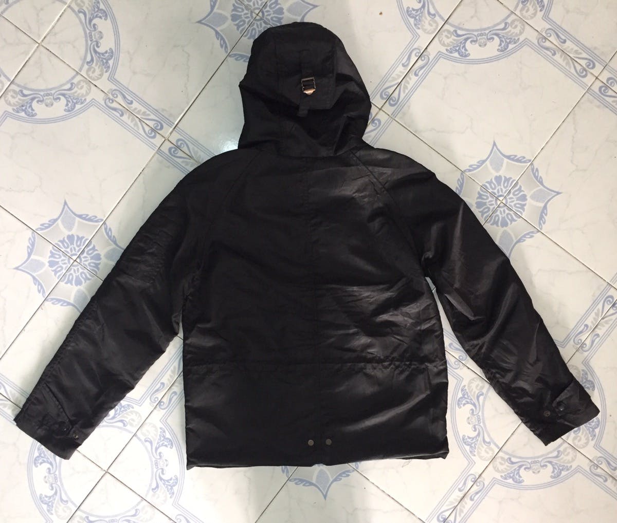 Nylon Schott combat type jacket cap hoodie - 8