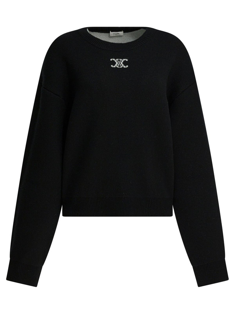 Celine Black Cashmere Sweatshirt - 1