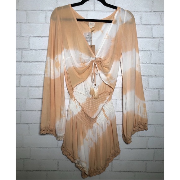 Surf Gypsy - Surf Gyspy Tie Dye Cut-Out Boho Romper - 3