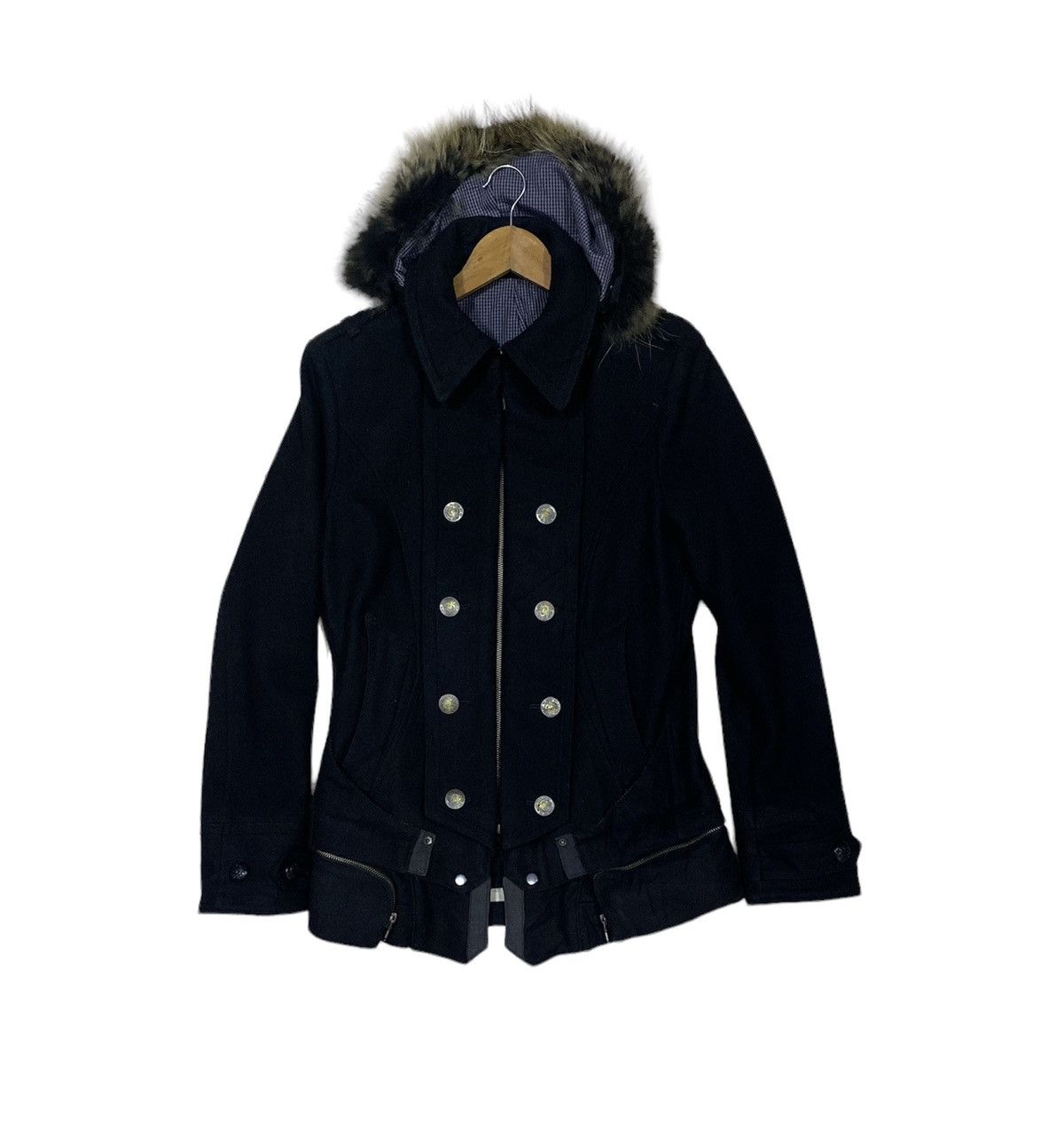 Le Grande Bleu (L.G.B.) - PPFM Wool Fur Double Breasted Jacket Punk Design - 1