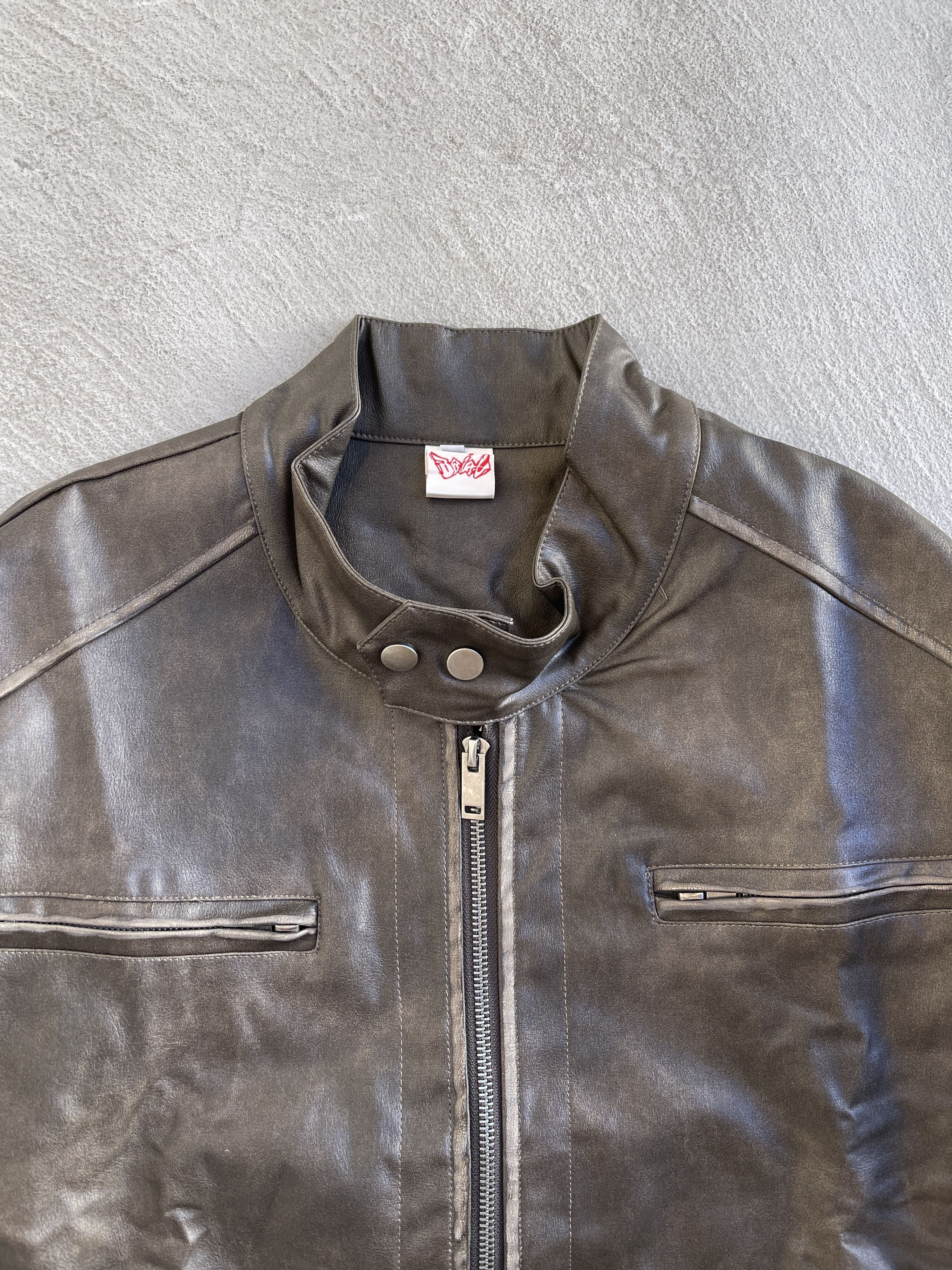 STEAL! Vintage 1990s Biker Leather Jacket - 3