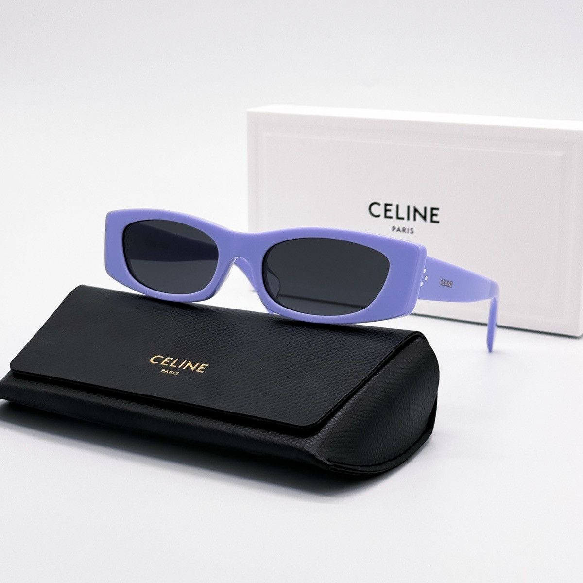 NEW CELINE CL40245U 78A PURPLE GREY SQUARE WOMEN SUNGLASSES - 1