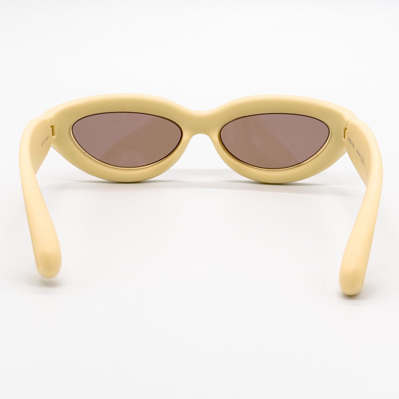 NEW BOTTEGA VENETA BV1211S 005 YELLOW OVAL WOMEN SUNGLASSES - 8