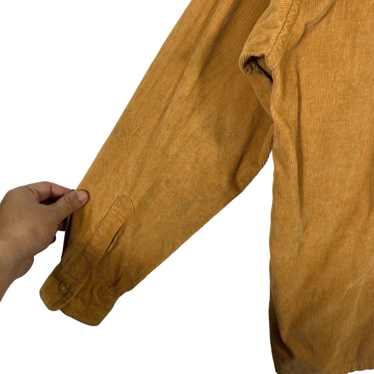 Vintage Nepenthes Corduroy Shirt M Size Brown Colour - 12