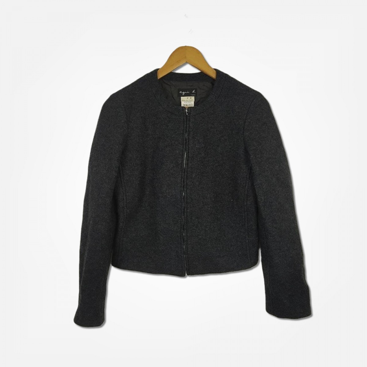 Agnes B. - Homme Paris Grey Wool Jacket - 1