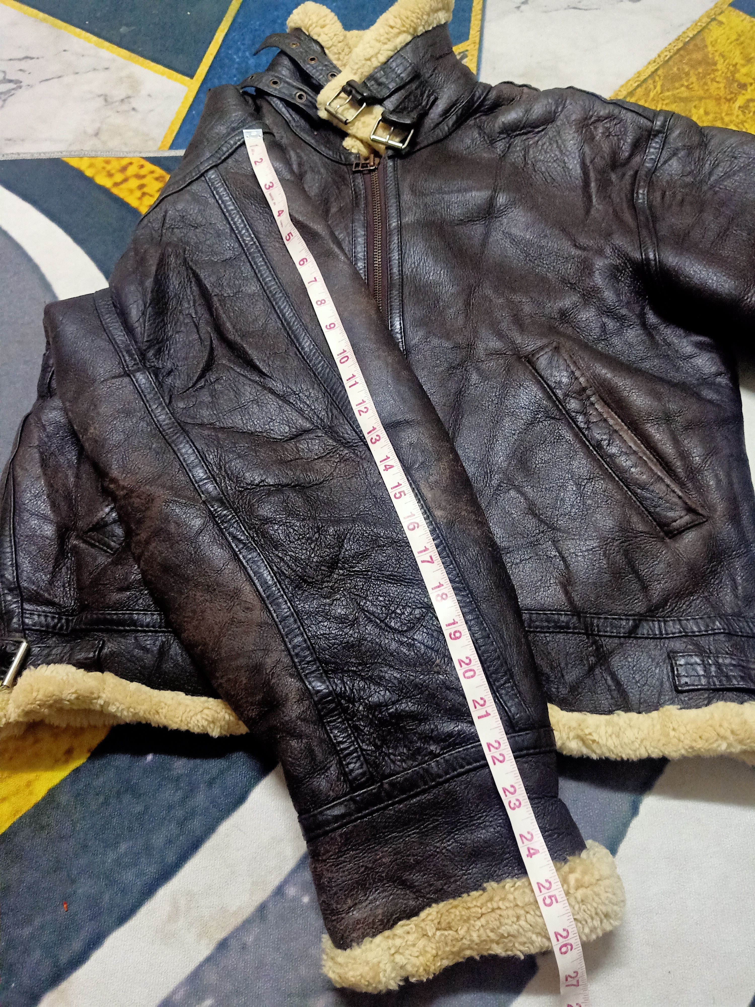 Sheepskin Coat - B3 Aviator Leather Jacket Sheepskin - 8