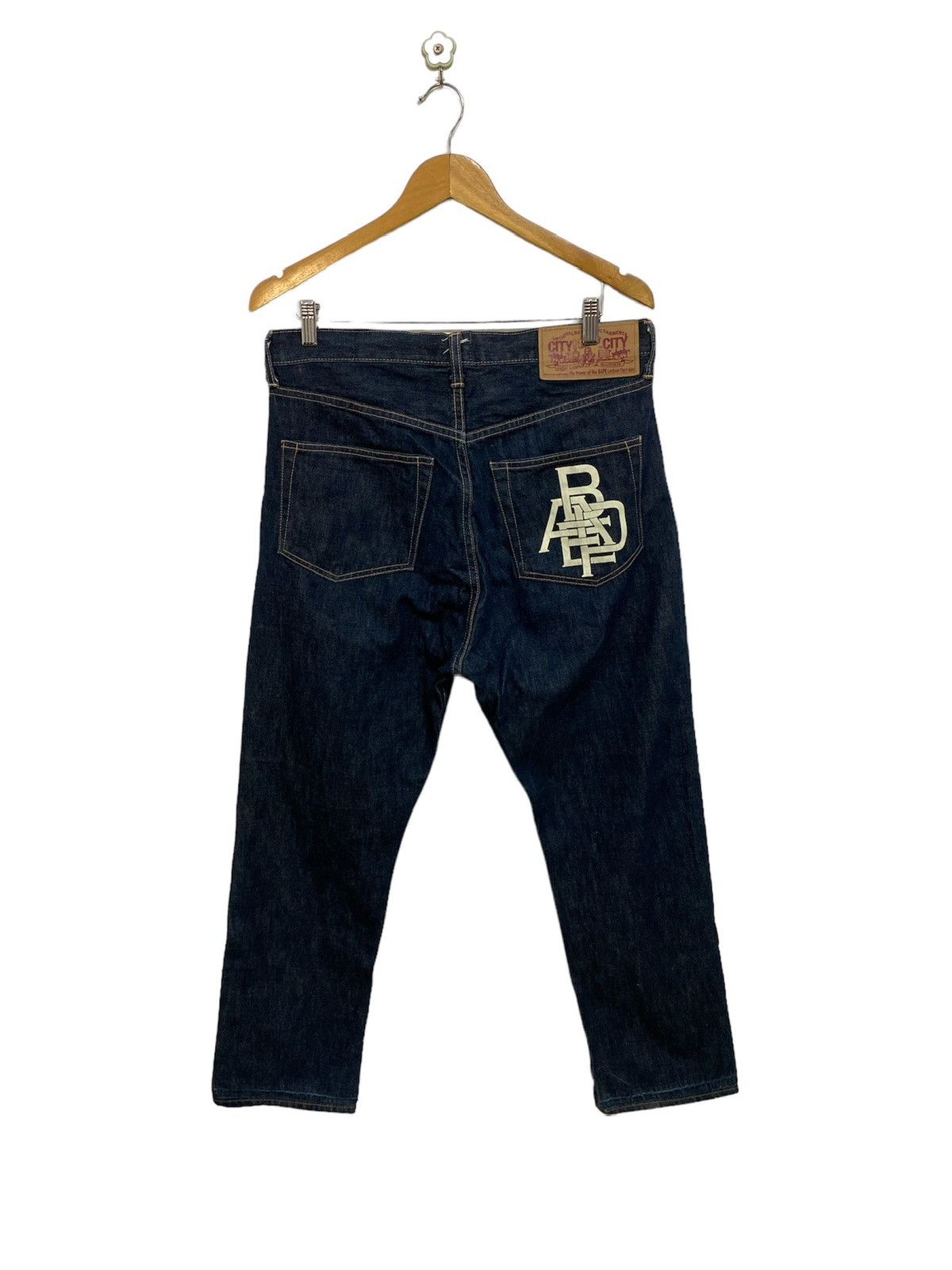 A Bathing Ape Vtg Straight Cut Jeans Japan Made - 2