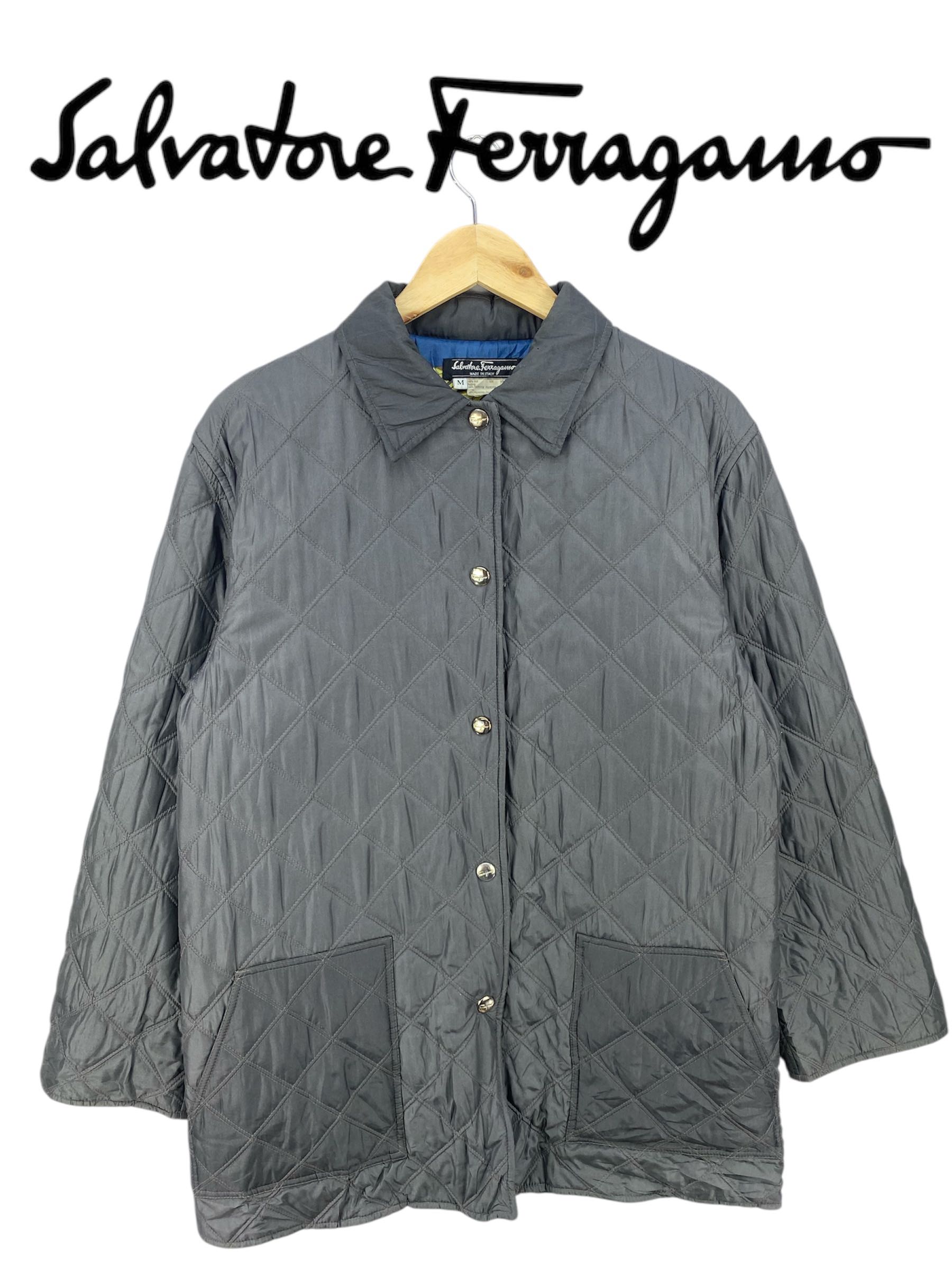 Salvatore Ferragamo Quilted Nylon Snap Button Jacket - 1