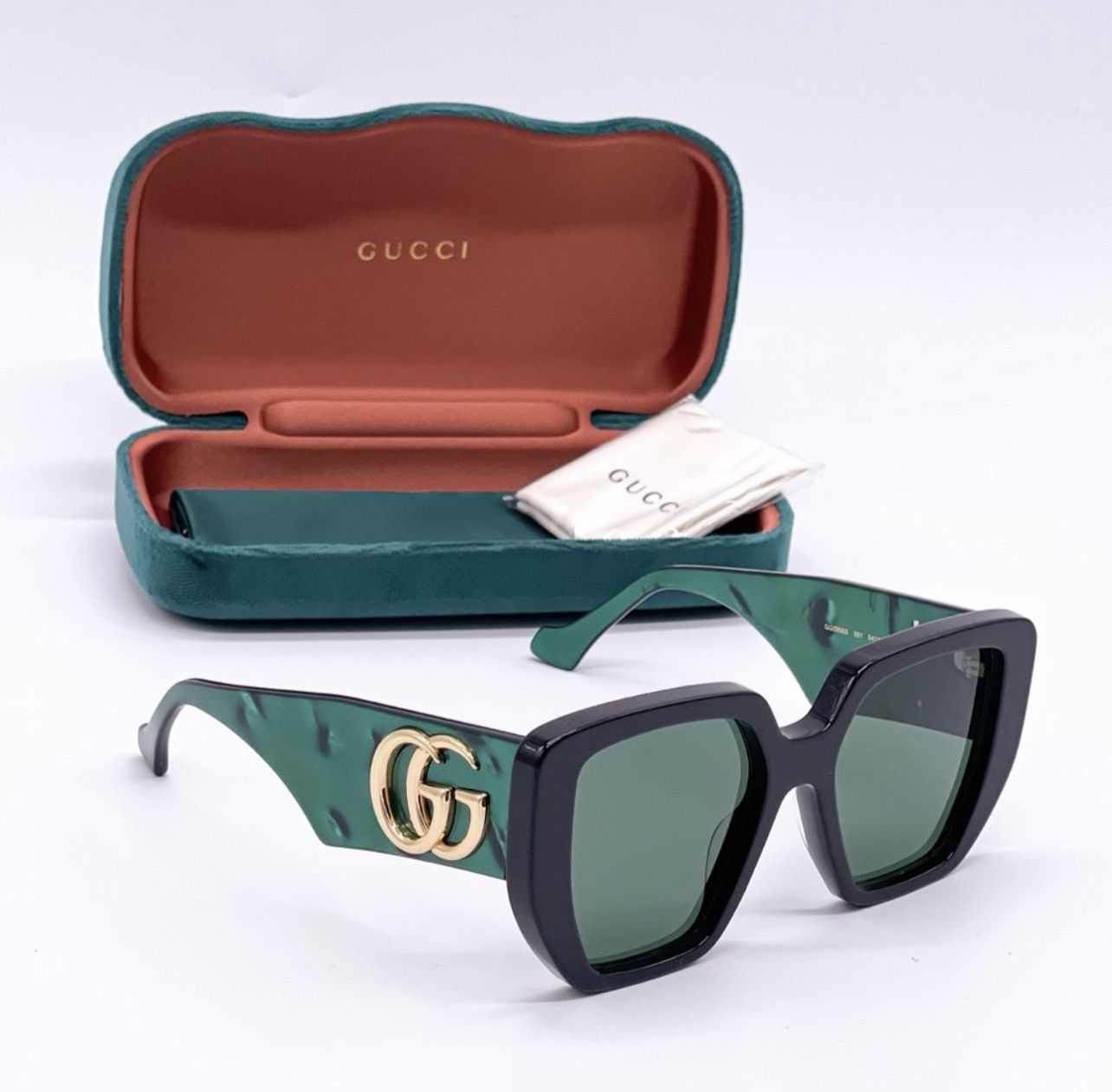 NEW GUCCI GG0956S 001 WOMEN’S SUNGLASSES GUCCI GG0956S GREEN - 4