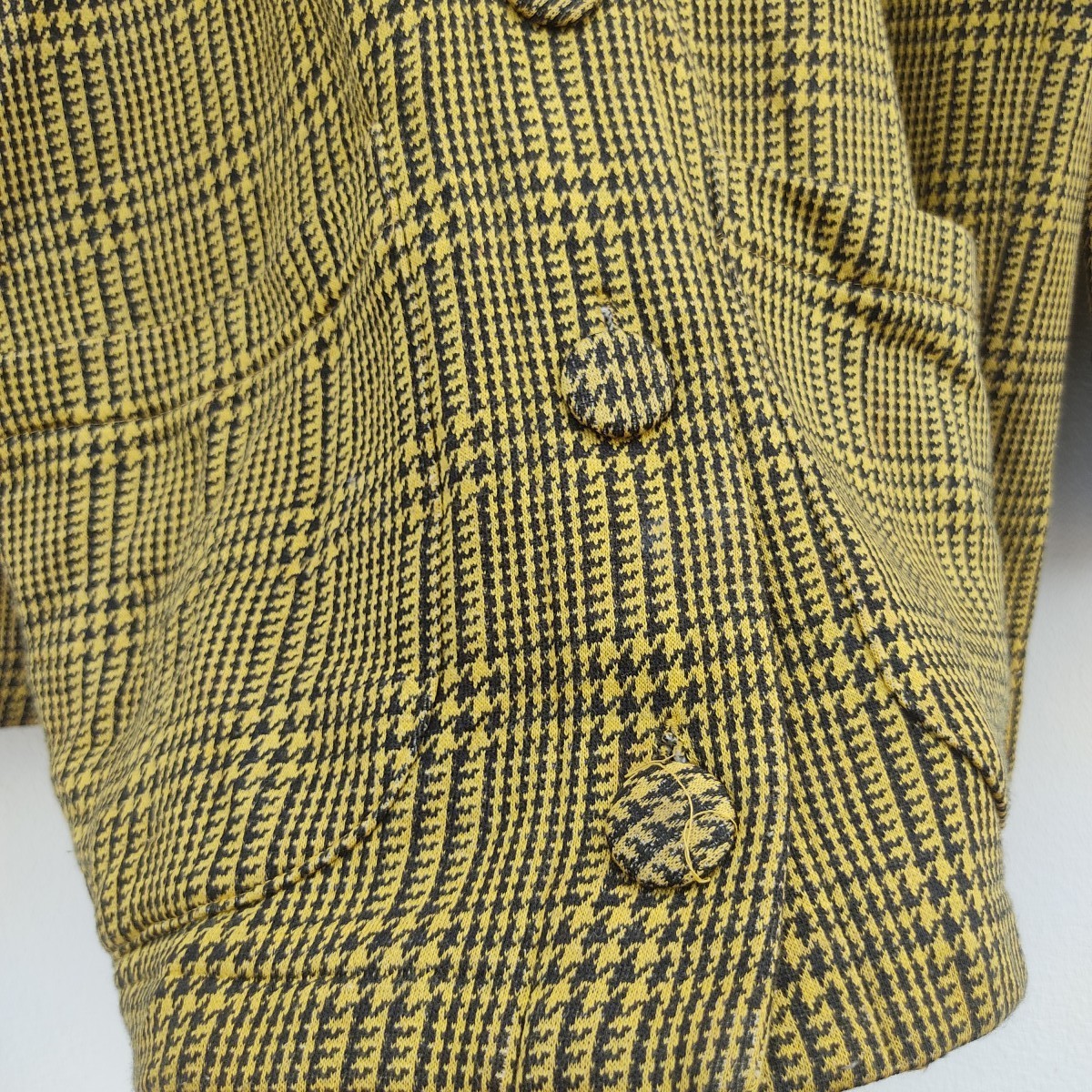 American Apparel - Norma Kamali Checker Vintage 90s Cardigan Blazer Jacket - 5