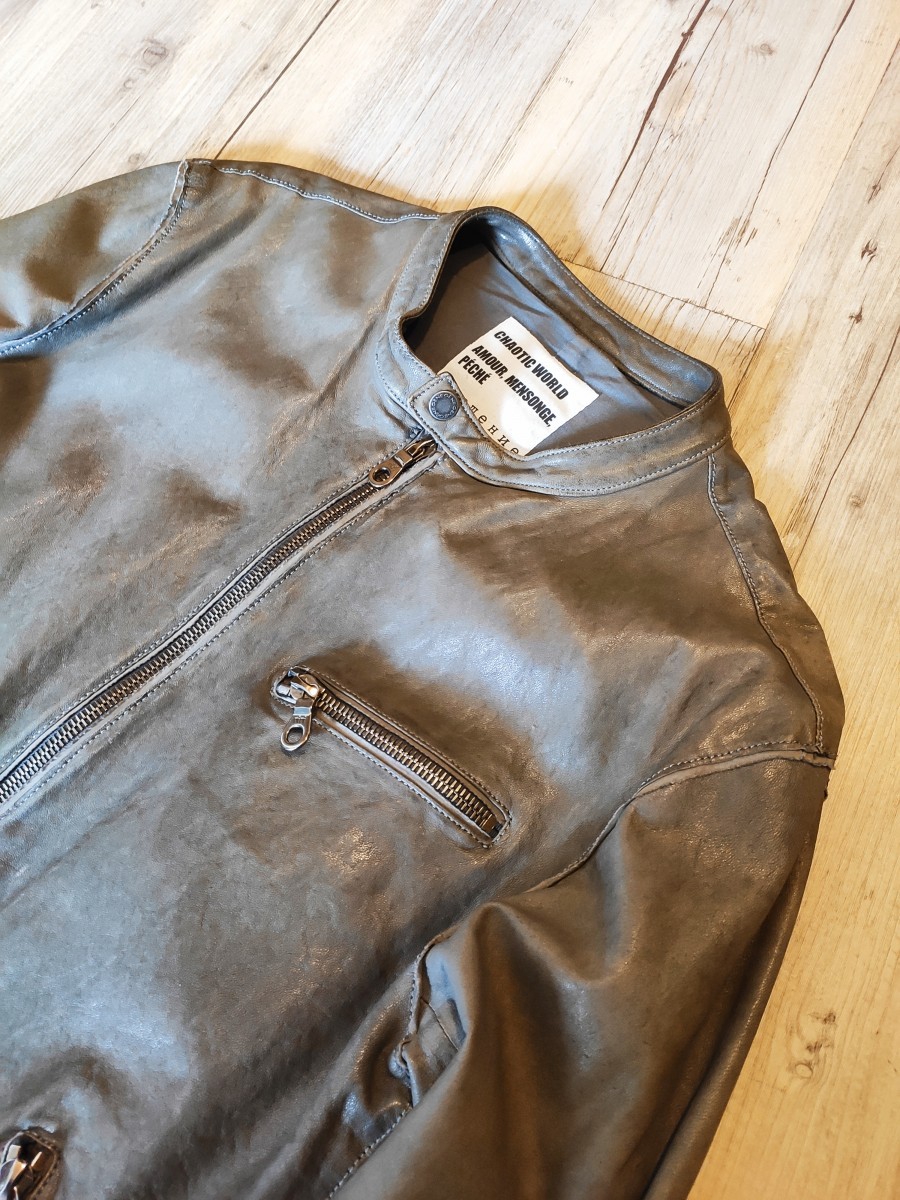 Gene Par Yukio Mishiba - GRAIL! Riders leather jacket.Like Julius or RIck Owens - 4