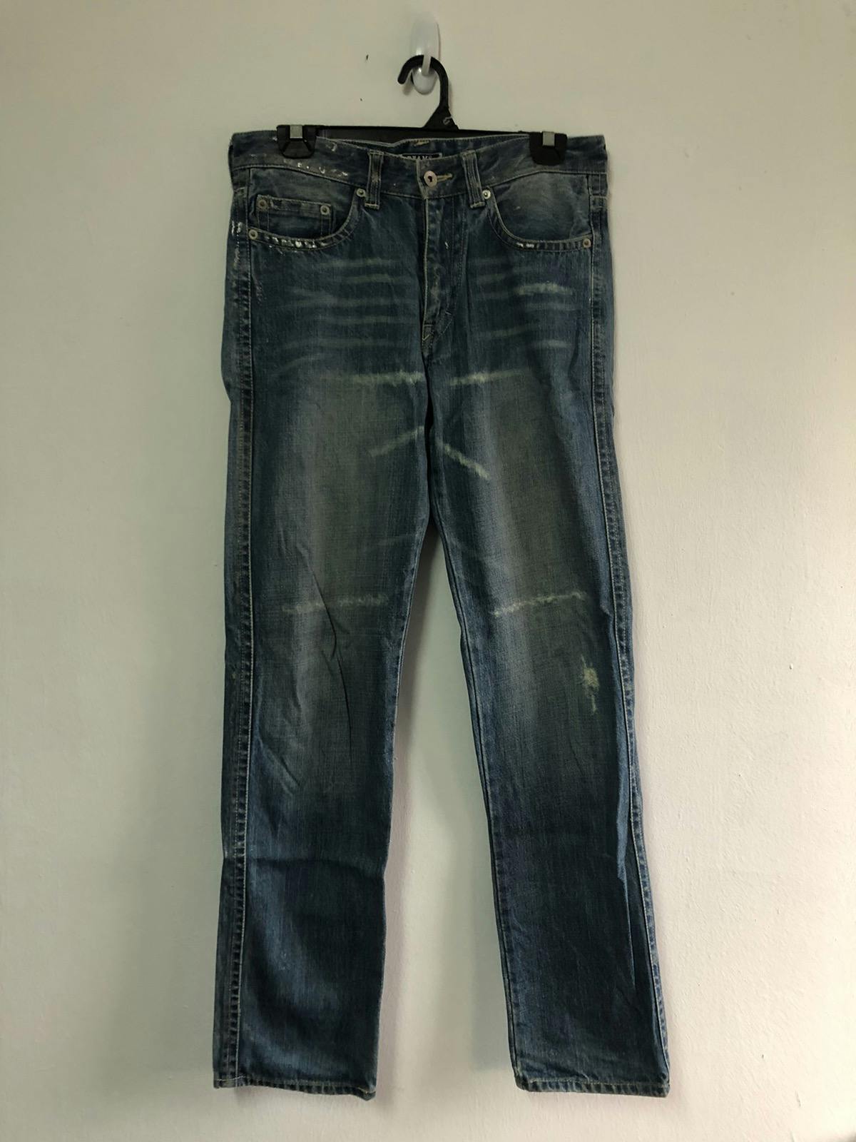 BEAMS Denim Jeans with Silver Paint - 1