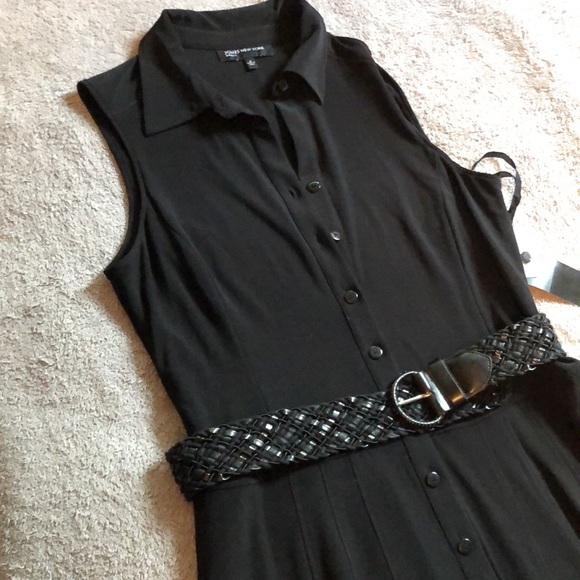 Jones New York Sleeveless Button Down Belted Flowy Dress - 9