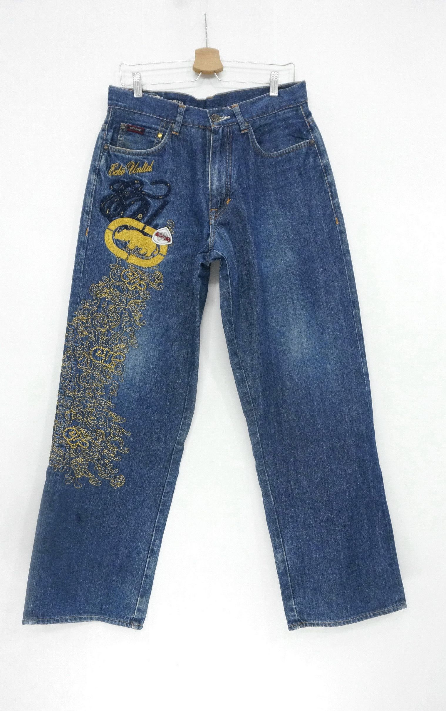 ECKO Unlimited Classic Embroidered Vintage Baggy Jeans - 1