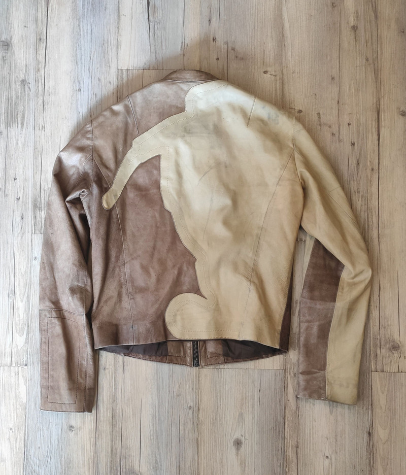 Applique leather jacket.Like Dries cvan Noten or Dior - 1