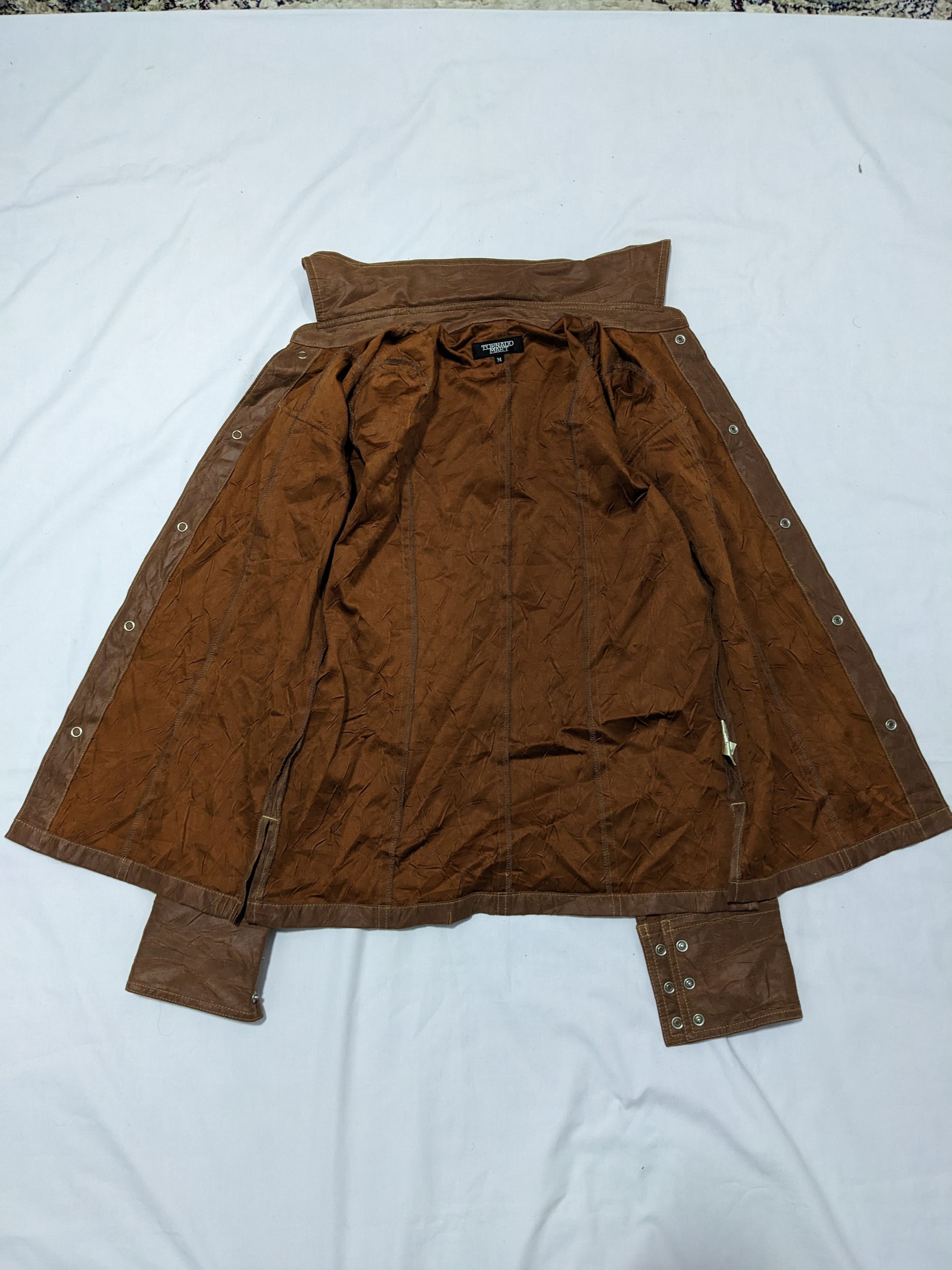 Japanese Brand - Tornado Mart Womens Western Brown Shirt Pearl Snapped Button - 3