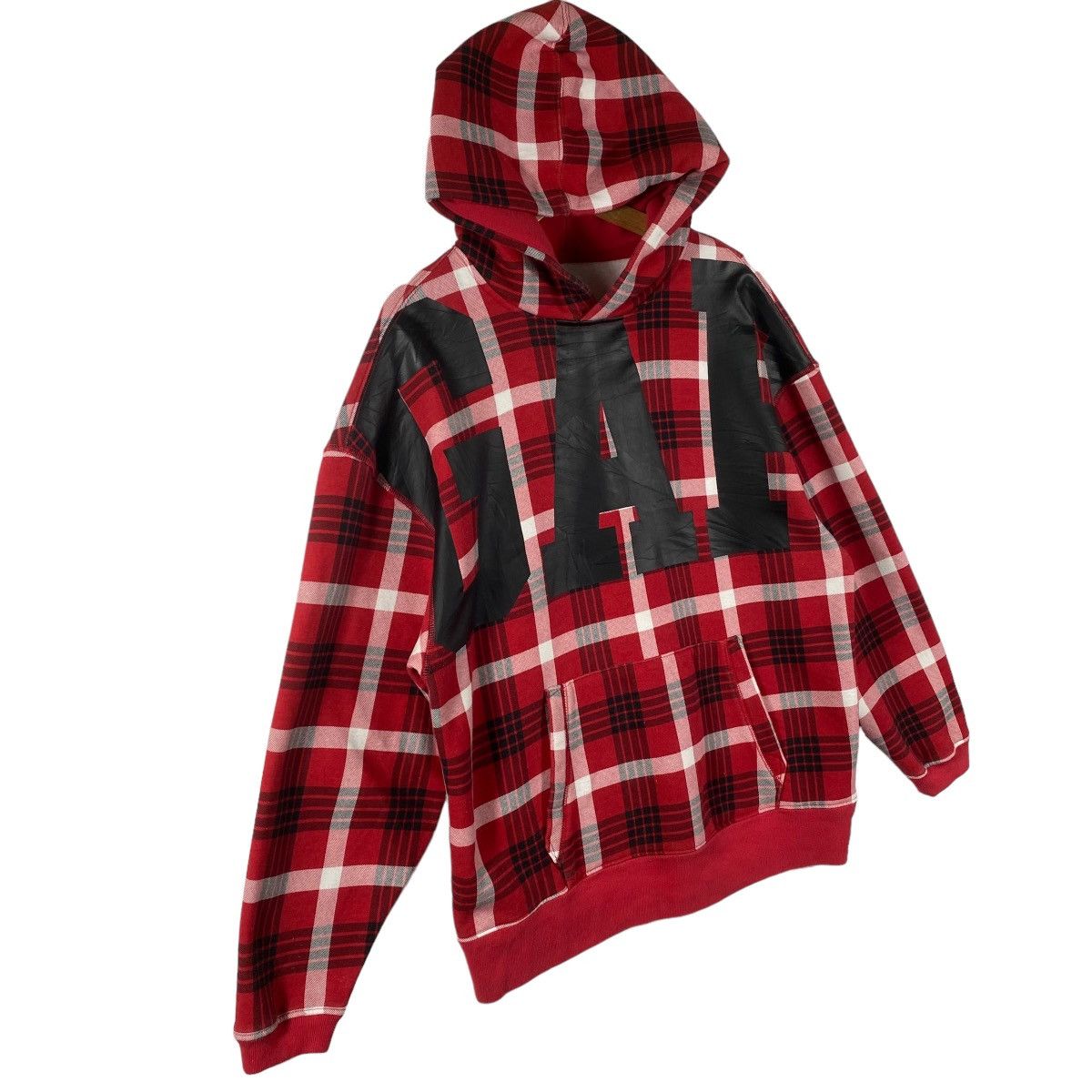 Vintage Gap Over Print Plaid Hoodie Sweatshirt M Size - 3