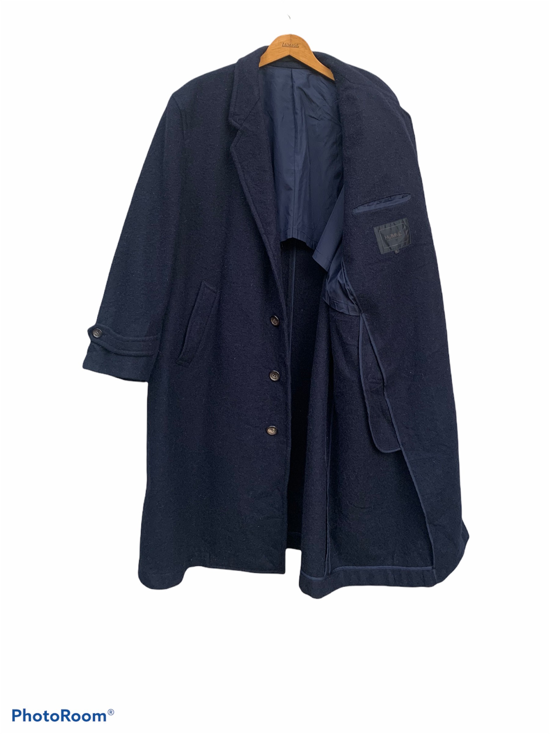 Rare Vintage 70/80’s Comme Des Garcon Homme Wool Long Coat - 2